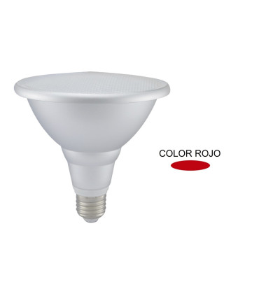 LAMPARA PAR 38 LED ROJA E27 5W 100º 230V