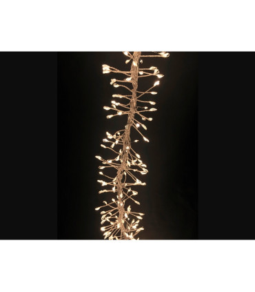 BOA HILO LUMINOSO 600 LEDS BLANCO FRIO CABLE PLATA Uso exterior 36W 12V 3metros IP44