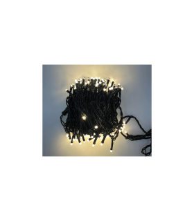 GUIRNALDA 144 LEDS BLANCO CALIDO CON EFECTO FLASH  PARA INTERIOR 7W 230V 15m IP20 CON CABLE NEGRO