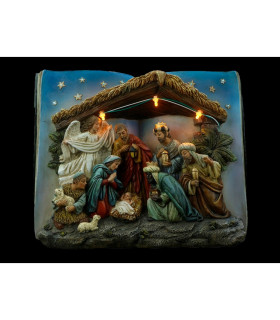 FIGURA NAVIDAD LED BELEN CON BATERIAS 2xAA 25x12x17.5cm 0,12W 3,0V IP20