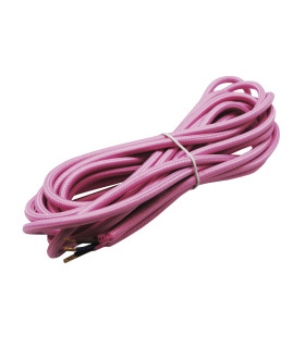 CABLE DECORATIVO TELA 2X0.75mm 5METROS ROSA