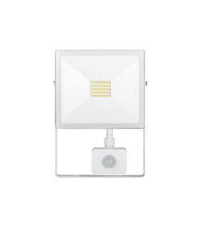 PROYECTOR LED EXTRAPLANO IP65 CON SENSOR DE PRESENCIA Y CREPUSCULAR 50W 3000K 120º 230V BLANCO