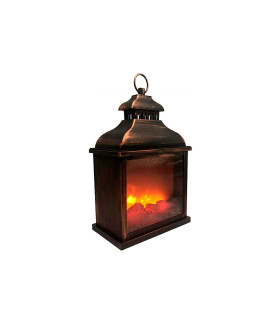 FAROL DECORATIVO EFECTO FUEGO CON BATERIAS ( NO INCLUIDAS )