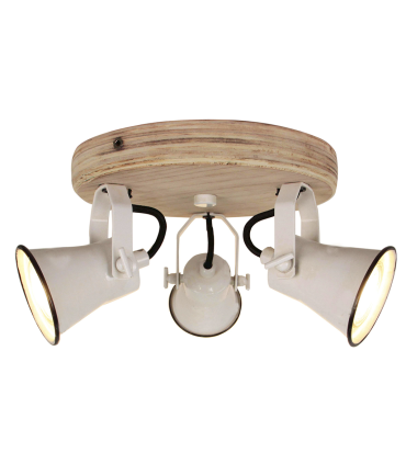 LAMPARA DE TECHO 3 FOCOS GU10  SERIE PORCELANA BLANCO