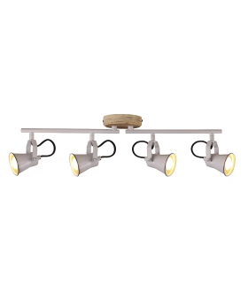 LAMPARA DE TECHO 4 FOCOS GU10  SERIE PORCELANA BLANCO