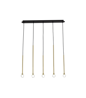 LAMPRA DE TECHO LED  4XG9 3000K NEGRA+ DORADA