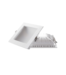 DOWNLIGHT EMPOTRABLE REGULABLE CUADRADO LED OCULTO CORTE 135*135MM 12W 3000K 230V