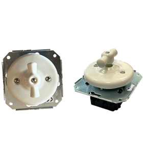 INTERRUPTOR CONMUTADOR EMPOTRAR PORCELANA BLANCO 10A 250V SIN MARCO