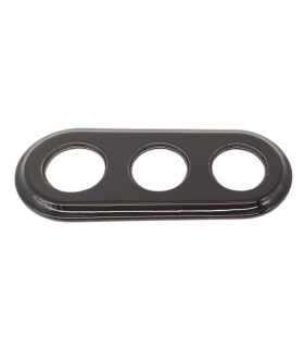 MARCO EMPOTRAR TRIPLE PORCELANA NEGRO