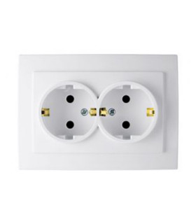 BASE DOBLE  TT LATERAL EMPOTRAR BLANCO SERIE 8000