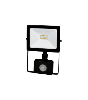PROYECTOR LED EXTRAPLANO IP65 CON SENSOR DE PRESENCIA Y CREPUSCULAR 20W 6500K 120º 230V NEGRO