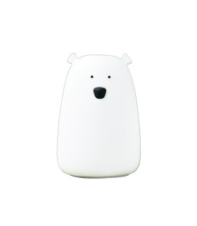 LUZ NOCTURNA SILICONA LED CON USB OSO BLANCO