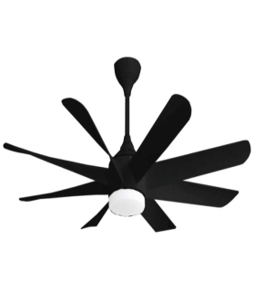 VENTILADOR DE TECHO 50W DC LED INTEGRADO 24W NEGRO CAMBIO DE TONO CON MEMORIA