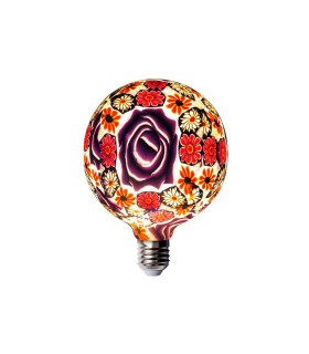 LAMPARA DECORATIVA LED SILICONA ROSA PURPURA  E27 4W  230V 3000K