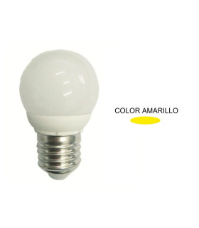 LAMPARA ESFERICA LED AMARILLA E27 5.5W 270º 230V