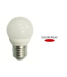 LAMPARA ESFERICA LED ROJA E27 4W 270º 230V
