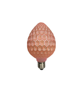 LAMPARA DECORATIVA FILAMENTO LED ROSA E27 6W 2700K 360º 230V