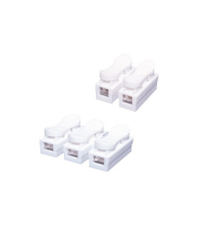 REGLETA DE CONEXION RAPIDA 2 CONTACTOS  BLANCA ( PAQUETE 10 PCS)