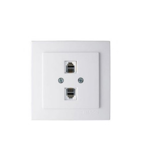 TOMA TFNO 2 X RJ11  BLANCO EMPOTRAR SERIE 8000