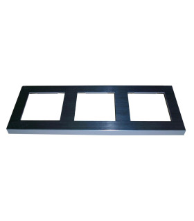 MARCO TRIPLE ALUMINIO BORDE BLANCO