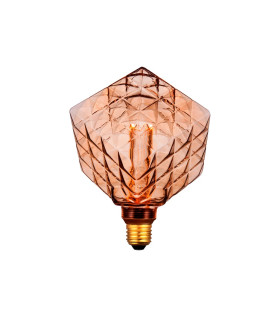 LAMPARA LED DECO AMBAR CUBO  E27 4W 1800K 360º 230V