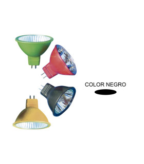 LAMPARA DICROICA CERRADA 60º50W.12V. AXIAL NEGRA