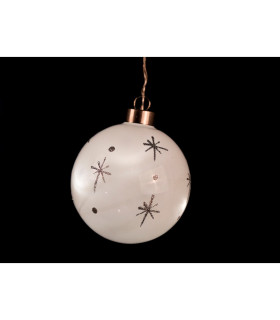 BOLA CRISTAL 8 LED BLANCA CON ESTRELLAS 0,48W 24V 5CM IP20