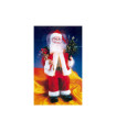 SANTA CLAUS SENTADO CON ANIMACION Y FIBRA (40 cm )