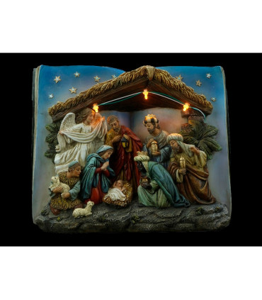 FIGURA NAVIDAD LED BELEN CON BATERIAS 2xAA 25x12x17.5cm 0,12W 3,0V IP20