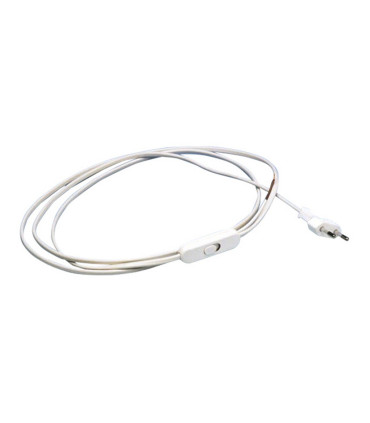 CABLE MAN.PLANA+INT+CLAVIJA 2 mt BLANCO