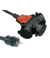 ADAPTADOR MULTIPLE GOMA + CABLE 10 MTS 3 X 2,5