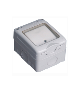 CONMUTADOR ESTANCO  DE SUPERFICIE  16A/250V IP55 CON INDICADOR LUMINOSO Y TAPA DE PLASTICO