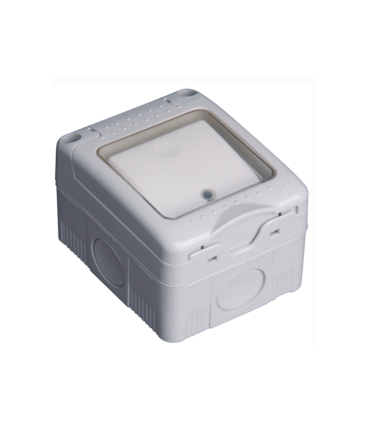 PULSADOR ESTANCO DE SUPERFICIE  16A/250V IP55 CON INDICADOR LUMINOSO Y TAPA DE PLASTICO