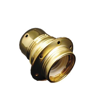 PORTALAMPARAS E27 DECORATIVO 2 ARANDELAS DORADO