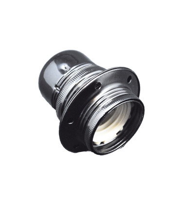 PORTALAMPARAS E27 DECORATIVO 2 ARANDELAS GRIS PERLA