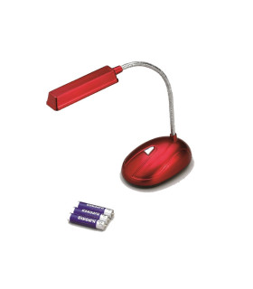 FLEXO LED MINI BATERIAS + USB 1W 6500K 100º 230V ROJO incluye 3 pilas AAA