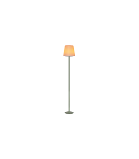 LAMPARA DE PIE LED REGULABLE  RGBW  RECARGABLE USB  IP44  BASE VERDE