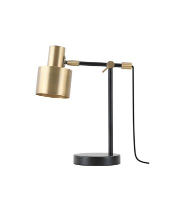 LAMPARA DE MESA MODELO SERANTES 1XE27 DORADA+NEGRA