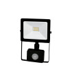 PROYECTOR LED EXTRAPLANO IP65 CON SENSOR DE PRESENCIA Y CREPUSCULAR 30W 3000K 120º 230V NEGRO