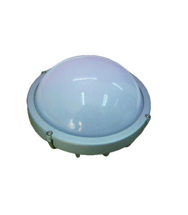 APLIQUE LED PROFESIONAL ESTANCO REDONDO IP65 12W 3000K 100º 230V PLATA