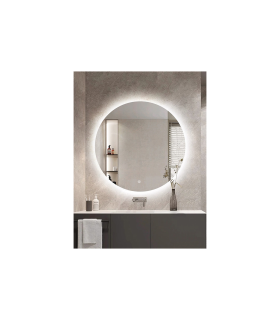ESPEJO DE BAÑO CON LUZ INTERRUPTOR TACTIL Y ANTIVAHO 21W CAMBIO DE TONO E INTENSIDAD CON MEMORIA Ø600mm