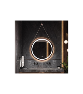 ESPEJO DE BAÑO CON LUZ INTERRUPTOR TACTIL Y ANTIVAHO 20W CAMBIO DE TONO E INTENSIDAD CON MEMORIA  Ø600mm