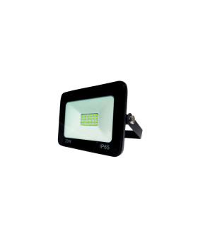 PROYECTOR LED EXTRAPLANO IP65 20W 6500K 230V NEGRO