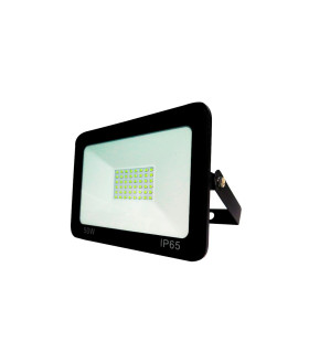 PROYECTOR LED EXTRAPLANO IP65 50W 6500K 230V NEGRO