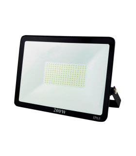 PROYECTOR LED EXTRAPLANO IP65 200W 6500K 230V NEGRO