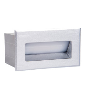 APLIQUE PARED LED IP54 3W 3000K  230V PLATA