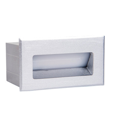 APLIQUE PARED LED IP54 3W 3000K  230V PLATA