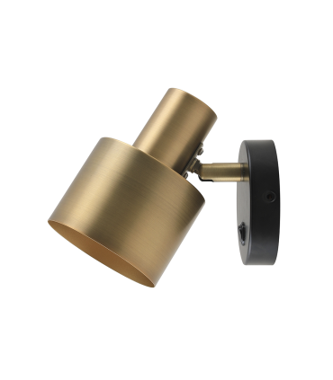 APLIQUE PARED SERIE SERANTES1XE27 DORADO+NEGRO