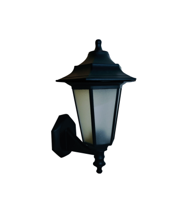 FAROL PARED  PC + PP E27 NEGRO