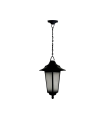 FAROL COLGANTE PC + PP E27 NEGRO